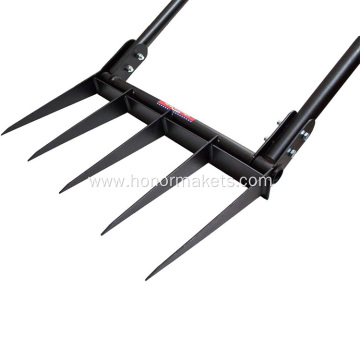 Gardening Digging Fork Isunpro Pro Stainless Steel Manure Pitchfork Broad Fork with Fiber Glass Handle